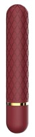 Бордовый мини-вибратор Lizzy с ромбовидным рельефом - 12,7 см. - фото 1327309