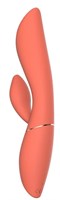 Оранжевый вибратор-кролик Carmen - 22,5 см. - фото 1327329