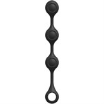 Черные утяжеленные анальные шарики Anal Essentials Weighted Silicone Anal Balls - 34,3 см. - фото 300279