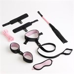 Черно-розовый эротический набор из 7 предметов - фото 1415445