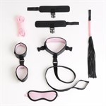Черно-розовый эротический набор из 7 предметов - фото 1415444