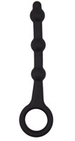 Черная анальная ёлочка Pleasure Piston - 17,5 см. - фото 1330176