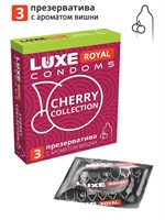 Презервативы с ароматом вишни LUXE Royal Cherry Collection - 3 шт. 198347