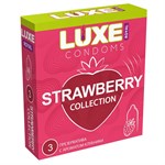 Презервативы с ароматом клубники LUXE Royal Strawberry Collection - 3 шт. - фото 1338794