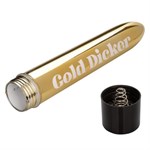 Золотистый классический вибратор Naughty Bits Gold Dicker Personal Vibrator - 19 см. - фото 1330718