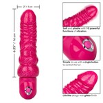 Розовый вибратор-реалистик с блестками Naughty Bits Lady Boner Bendable Personal Vibrator - 20 см. - фото 1330728