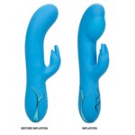 Голубой вибромассажер Insatiable G Inflatable G-Bunny с функцией расширения - 21 см. - фото 1330752