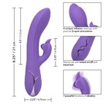 Фиолетовый вибромассажер Inflatable G-Flutter с функцией расширения - 21 см. - фото 1330760