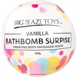 Бомбочка для ванны Bath Bomb Surprise Vanilla + вибропуля - фото 1330975