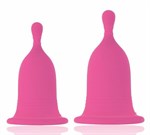 Набор из 2 розовых менструальных чаш Cherry Cup - фото 473549