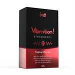 Жидкий интимный гель с эффектом вибрации Vibration! Strawberry - 15 мл. - фото 1421287