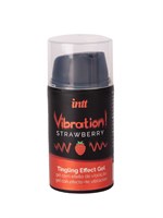 Жидкий интимный гель с эффектом вибрации Vibration! Strawberry - 15 мл. - фото 1433836