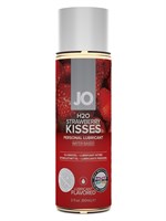 Лубрикант на водной основе с ароматом клубники JO Flavored Strawberry Kisses - 60 мл. - фото 1369585