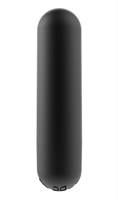 Черная перезаряжаемая вибропуля Clio - 7,6 см. - фото 1332038