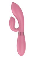 Розовый вибратор-кролик Indeep Juna - 21,5 см. - фото 315661