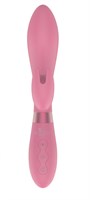 Розовый вибратор-кролик Indeep Malena - 21,5 см. - фото 1331847