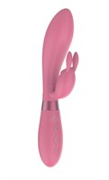 Розовый вибратор-кролик Indeep Theona - 21,5 см. - фото 1331858