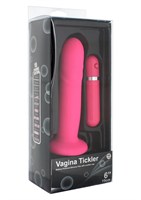 Розовый вибратор с пультом VAGINA TICKLER TWIST - 16 см. - фото 241963 Розовый вибратор с пультом VAGINA TICKLER TWIST - 16 см. - фото 241963
