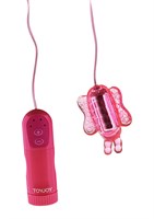 Розовый вибростимулятор-бабочка BUZZ BUZZ BUTTERFLY MASSAGER - 6 см. - фото 189604