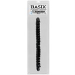 Черный двухголовый фаллоимитатор Basix Rubber Works 18  - 45 см. - фото 188631