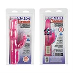 Вибратор с клиторальным стимулятором Бабочка Basic Essentials Butterfly - фото 242970