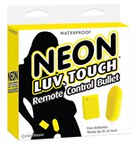 Жёлтое виброяйцо NEON RC BULLET с дистанционным управлением - фото 243312