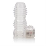 Вибронасадка с клиторальным стимулятором Maximus Enhancement System Crystal Rider - фото 243324