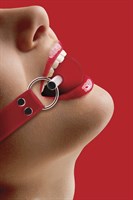 Кляп-шар на красных ремешках Solid Ball Gag 22550 - фото 172147