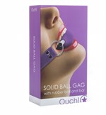 Кляп-шар на фиолетовых ремешках Solid Ball Gag - фото 135978