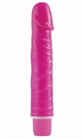 Розовый реалистичный вибратор Neon Gems - 17 см. - фото 243604