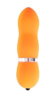 Оранжевый водонепроницаемый мини-вибратор - 10 см. - фото 136291