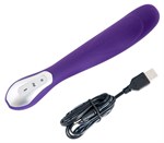 Фиолетовый перезаряжаемый вибратор с 7 режимами вибрации - 20 см. - фото 243662