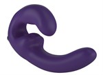 Фиолетовый страпон с вибрацией Sharevibe - 22 см. - фото 136394