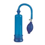 Синяя вакуумная помпа Head Coach Penis Pump  - фото 186239