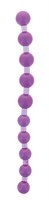 Фиолетовая анальная цепочка JUMBO JELLY THAI BEADS CARDED LAVENDER - 31,8 см. - фото 136628