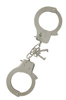 Металлические наручники с ключиками LARGE METAL HANDCUFFS WITH KEYS - фото 136634