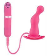 Розовая вибровтулка Dash Butt Plug With Mini Controller II - 9 см. - фото 136646
