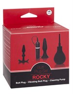 Набор чёрных анальных стимуляторов - фото 243914