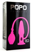 Розовая надувная вибровтулка POPO Pleasure - 10 см. - фото 136660