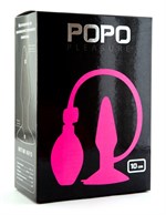 Надувная анальная втулка POPO Pleasure розового цвета - 10 см. - фото 136662