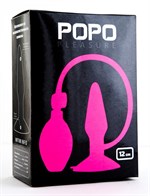 Розовая надувная втулка POPO Pleasure - 12 см. - фото 180772