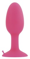 Розовая анальная втулка со стальным шариком внутри POPO Pleasure - 8,5 см. - фото 1147872