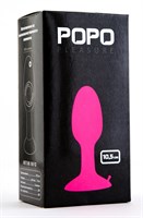 Розовая пробка POPO Pleasure со встроенным вовнутрь стальным шариком - 10,5 см. - фото 71983