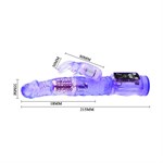 Фиолетовый вибратор-кролик с функцией ротации - 21,5 см. - фото 10895