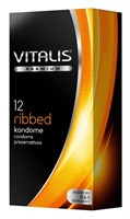 Ребристые презервативы VITALIS PREMIUM ribbed - 12 шт. - фото 11043