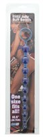 Синяя анальная цепочка с кольцом ORIENTAL JELLY BUTT BEADS - 26,6 см. - фото 1148715