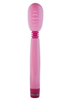 Розовый вибростимулятор Massage Mirage - 21 см. - фото 244347