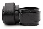Чёрные кожаные наручники - фото 137556