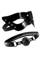 Лаковый комплект MASQUERADE MASK   BALL GAG - фото 137615