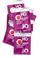 Упаковка пробников съедобного лубриканта JO H2O Lubricant Raspberry Sorbet - фото 244425